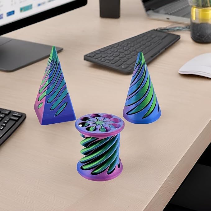 3 Packs Impossible Cone,Spiral Cone Fidget Toy,Impossible Cones passthrough Impossible Pyramid for Relaxing,Spiral Fidget Toy passthrough Impossible Cone,Birthday for Adults & Kids