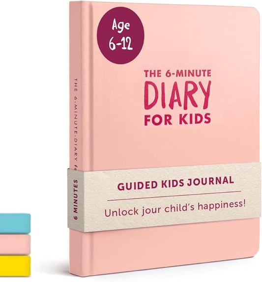 6-Minute Kids Diary – Journal for Kids 6-12 to Develop a Happy Self Mindfulness and Positive Habits – Kids Gratitude Journal for Girls & Boys