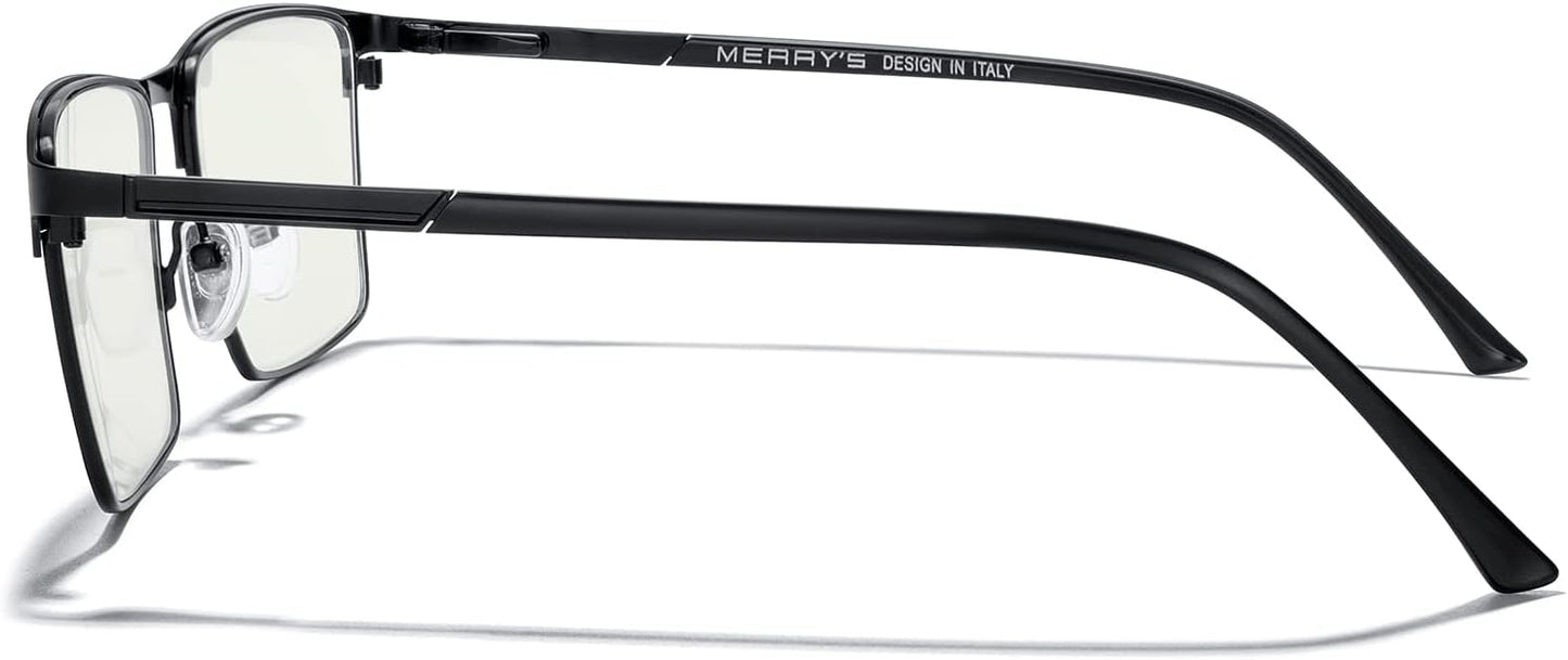 MERRY'S Men's Blue Light Blocking Glasses - Vintage Computer Reading Glasses for Men