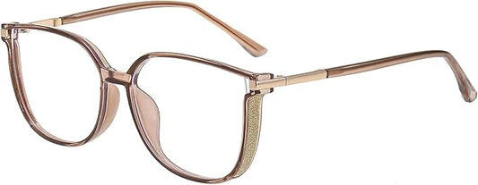 GUDVUE Oversized Blue Light Glasses, Computer Reading/Gaming/Phones Glasses, Anti Glare/UV400/Eye Strain, Large Square Frame