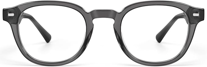 Dollger Blue Light Blocking Glasses For Woman Men Thick Frame Round Non-Prescription, pertain Computer Gaming，TV，Work