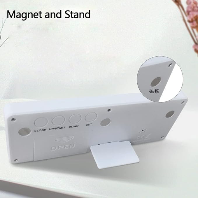 Digital Countdown Days Timer - Black Upgraded Big 999 Days Count Down Clock with Stand Strong Magnetic Back for Vacation Retirement Wedding Holiday