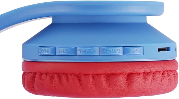 PowerLocus Bluetooth Headphones for Kids, Wireless Foldable Headphones Over Ear, Headphone with Microphone, 85DB Volume Limit, Wireless and Wired Headset with Micro SD, FM for Cellphones, Tablets, PC