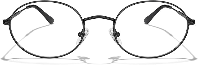 RB. Pilot Oval Reading Glasses for Women Men Blue Light Blocking Computer Thin Metal Full Rim Frame Readers