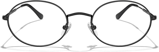 RB. Pilot Oval Reading Glasses for Women Men Blue Light Blocking Computer Thin Metal Full Rim Frame Readers