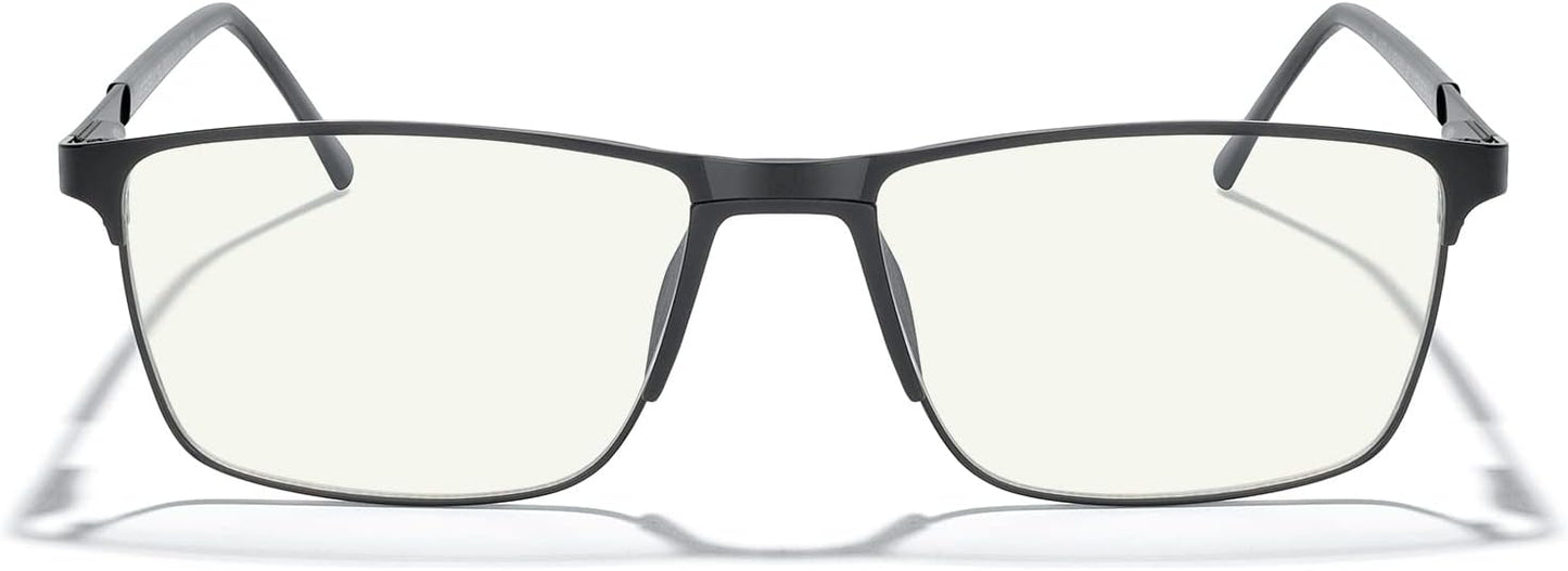 MERRY'S Fashion Blue Light Blocking Glasses - Reading Glasses Metal Frame Spring Hinge Readers for Men Eyeglasses