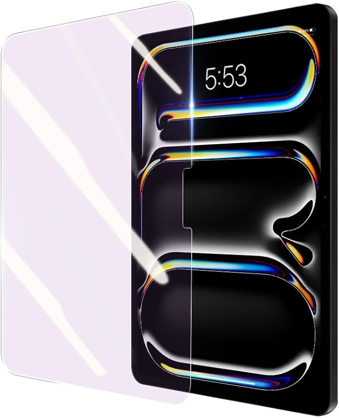 PERFECTSIGHT Anti Blue Light Screen Protector Compatible with iPad Air 13 Inch M3/M2 (7th/6th Generation, 2025/2024), Eye Protection Blue Light Filter, 1 Pack Anti Fingerprint Tempered Glass