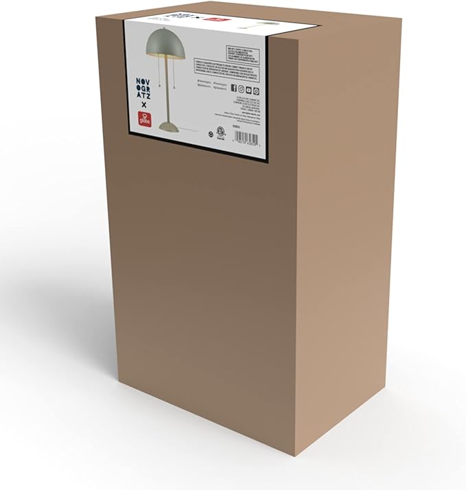 GLOBE Novogratz x Electric 65850 Haydel 21" 2-Light Table Lamp, Sage Green, Double On/Off Pull Chain