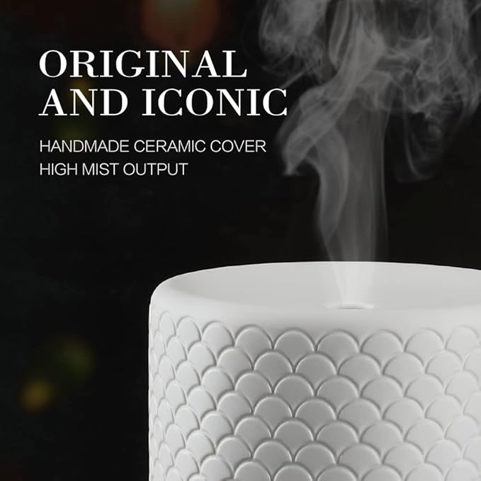 Essential Oil Diffuser 280ml Aromatherapy Diffuser for Large Room Small Humidifier with Sleep Mode-4 Timers, 3 Modes Lights, Auto-Off, No Beep