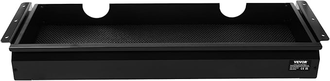 VEVOR Under Desk Drawer Slide Out, 26 inch Under Desk Mounted Pull-out Drawer Attachment, Hidden Under Counter Drawers for office Home Sit Stand Workstation, Black