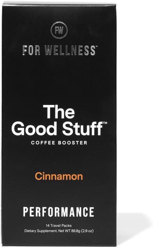 For Wellness The Good Stuff Performance – Coffee Booster | Collagen + MCT Powder Supplement with L-Theanine and Antioxidants for Jitter-Free Energy & Stamina | Non-Dairy, Keto-Friendly, 14 Servings