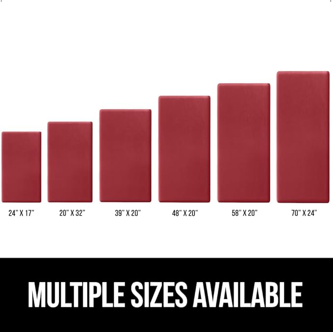 GORILLA GRIP Comfortable Cushioned Kitchen Mats for Floor, 39x20, Waterproof and Stain Resistant Soft Top, 3/4 Inch Thick Ergonomic Standing Desk Anti Fatigue Mat, Foam Supports Ankles and Feet, Red