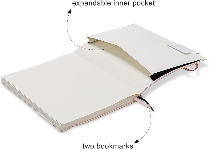 B5 College Ruled Notebooks - 2 Pack B5 Large Journal Notebooks with 376 Numbered Pages,100gsm Thick Lined Paper,Soft PU Leather Cover,7.6 X 10 inch(GRAY)