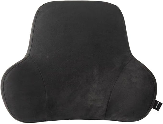 Soft Memory Foam Lumbar Support Pillow for Car Seat with Velvety Suede Cover – Comfortable Back Cushion for Drivers and Passengers