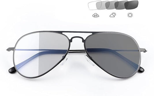 YIMI Photochromic Blue Light Blocking Glasses UV400 Sunglasses Anti Eyestrain Computer Gaming Blue Light Screen Blocker Glasses Clear Lens Anti Glare Eye Protection Eyewear for Men Women