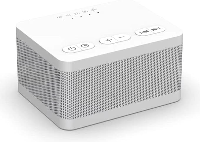 Sound Machine White Noise Machine with 30 Soothing Sounds 36 Levels Volume 5 Timers and Memory Function Effectively Blocks Noise Ideal Sleep Machine for Baby Kids Adults… (White)