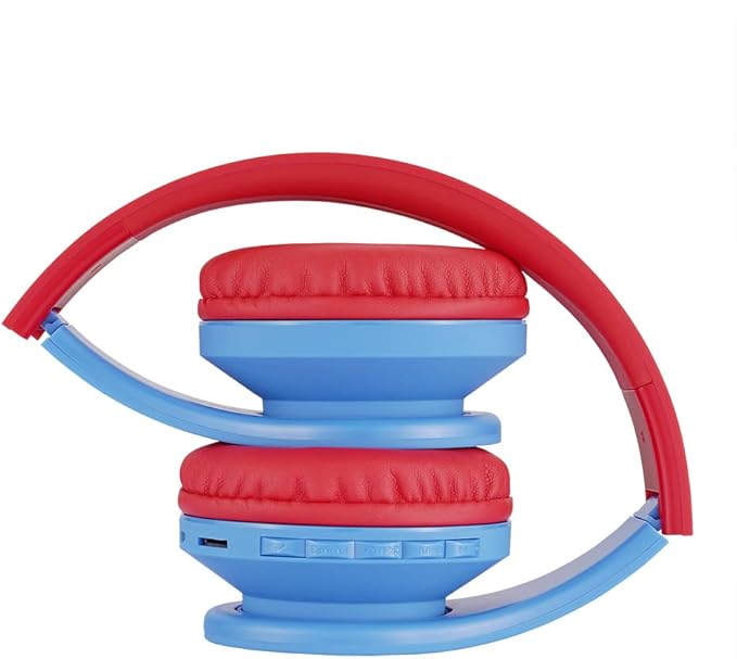 PowerLocus Bluetooth Headphones for Kids, Wireless Foldable Headphones Over Ear, Headphone with Microphone, 85DB Volume Limit, Wireless and Wired Headset with Micro SD, FM for Cellphones, Tablets, PC