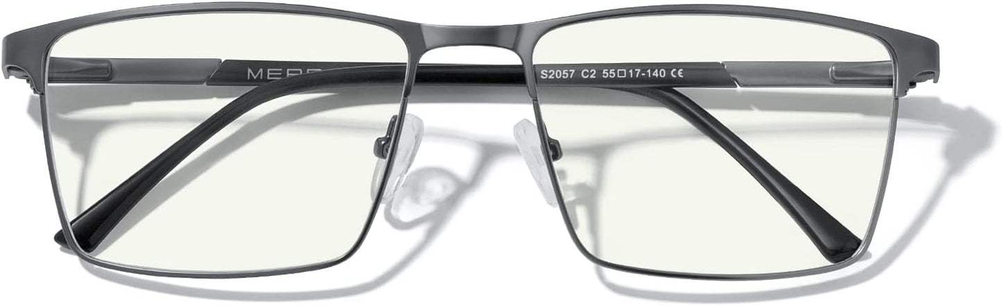 MERRY'S Men's Blue Light Blocking Glasses - Vintage Computer Reading Glasses for Men