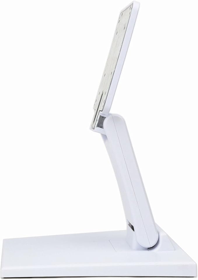Single Adjustable LCD Monitor Stand Mount Folding VESA Monitor Desk Stand with VESA Hole 75x75mm 100x100mm (White)