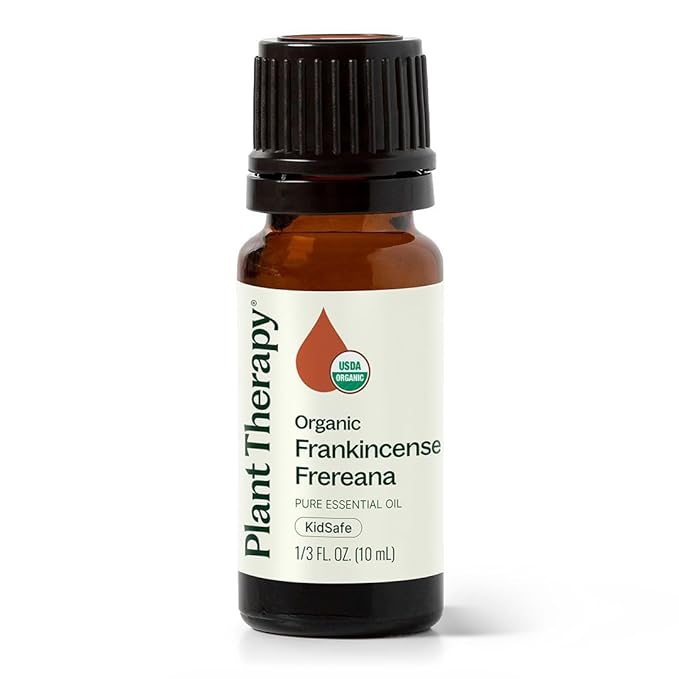 Plant Therapy Organic Frankincense Frereana Essential Oil 100% Pure, USDA Certified Organic, Undiluted, Natural Aromatherapy, Therapeutic Grade 10 mL (1/3 oz)