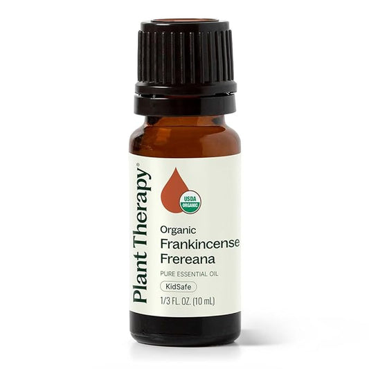 Plant Therapy Organic Frankincense Frereana Essential Oil 100% Pure, USDA Certified Organic, Undiluted, Natural Aromatherapy, Therapeutic Grade 10 mL (1/3 oz)