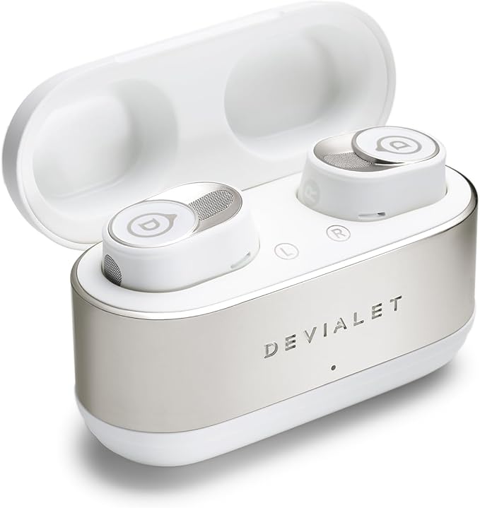 Devialet - Gemini II True Wireless Earbuds - Iconic White - Audiophiles - Daily Music & Commute - Pristine Audio Fidelity Sound Clarity and Effective Noise Cancellation.