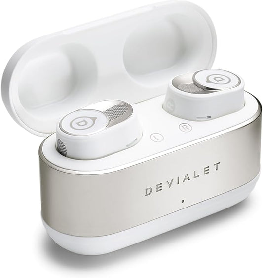 Devialet - Gemini II True Wireless Earbuds - Iconic White - Audiophiles - Daily Music & Commute - Pristine Audio Fidelity Sound Clarity and Effective Noise Cancellation.