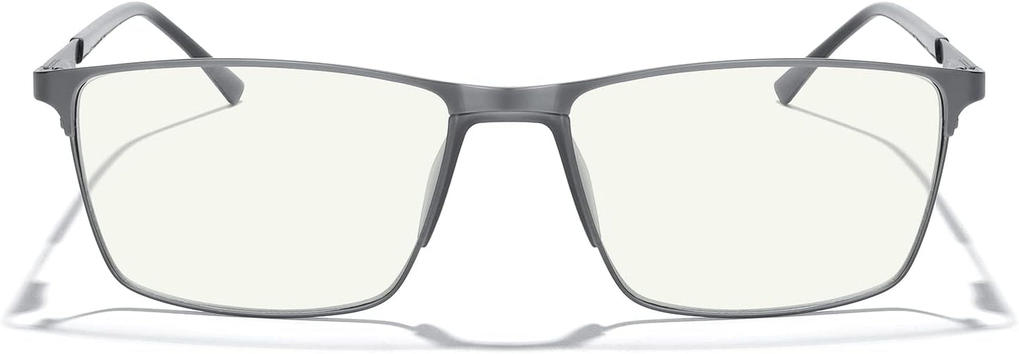 MERRY'S Fashion Blue Light Blocking Glasses - Reading Glasses Metal Frame Spring Hinge Readers for Men Eyeglasses