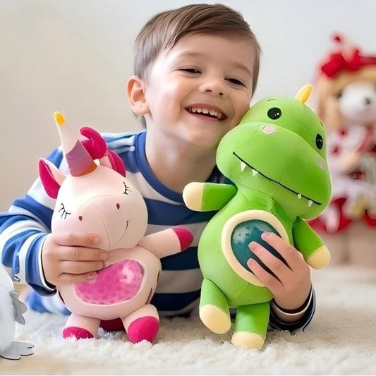 Dinosaur Stuffed Animal, Stuffed Animals, Unicorn Toys for Girls Age 4-6, Plush Toys with Squishy Ball in Her Tummy, Christmas Birthday Gifts for Baby, Toddler, Kids