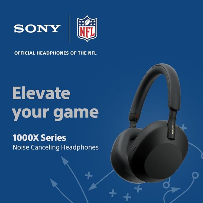 Sony WH-1000XM5 Premium Noise Canceling Headphones, Auto NC Optimizer, 30-Hour Battery, Alexa Voice Control, Black
