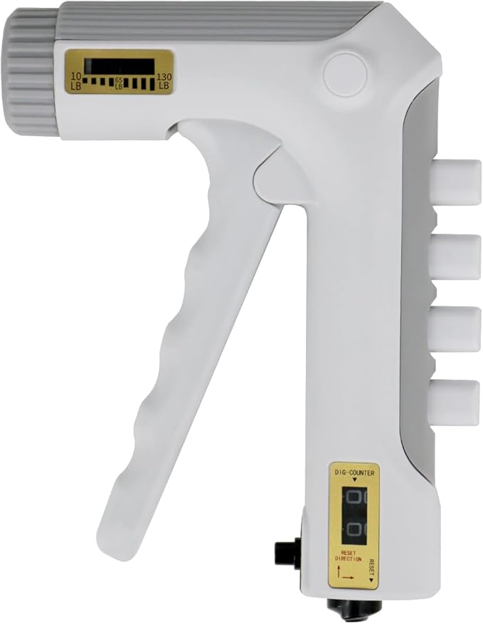 Grip Strength Trainer with Finger Exerciser, Adjustable Resistance Hand Gripper, Hand Exerciser with Counting for Muscle Building(10-130 LBS)