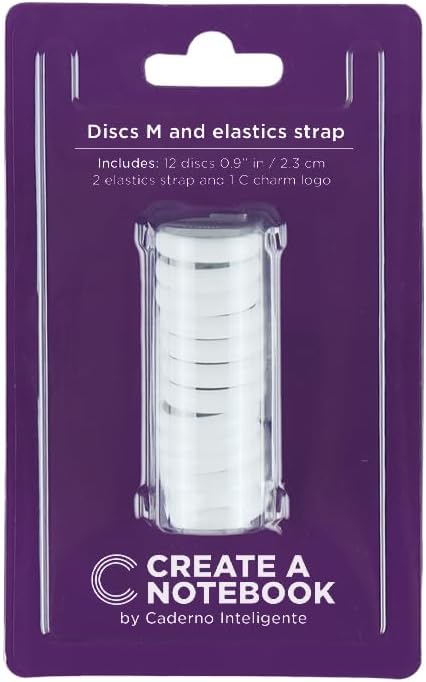 CREATE A NOTEBOOK 12 Pieces Expansion Discs – Medium Discbound Binding Discs Discbound Binding Ring Discs for Notebooks and Planners - Add Extra Pages, Notes or Artwork - Support Up to 80 Sheets