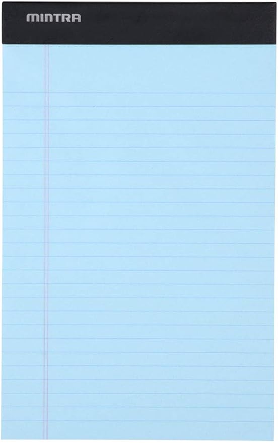 Mintra Office Legal Pads, ((Basic 6pk - (Pastel Set #2), 5in x 8in, Narrow Ruled))