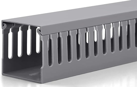 ZhiYo 3x3in Cable Raceway, 6.6FT(2xL3.2FT) Large Wire Tray, Cord Hider for Network Cable Management, Wire Covers for Cords Computer Under Desk, Cord Cover Wall Cable Hider Cable Cover, Gray