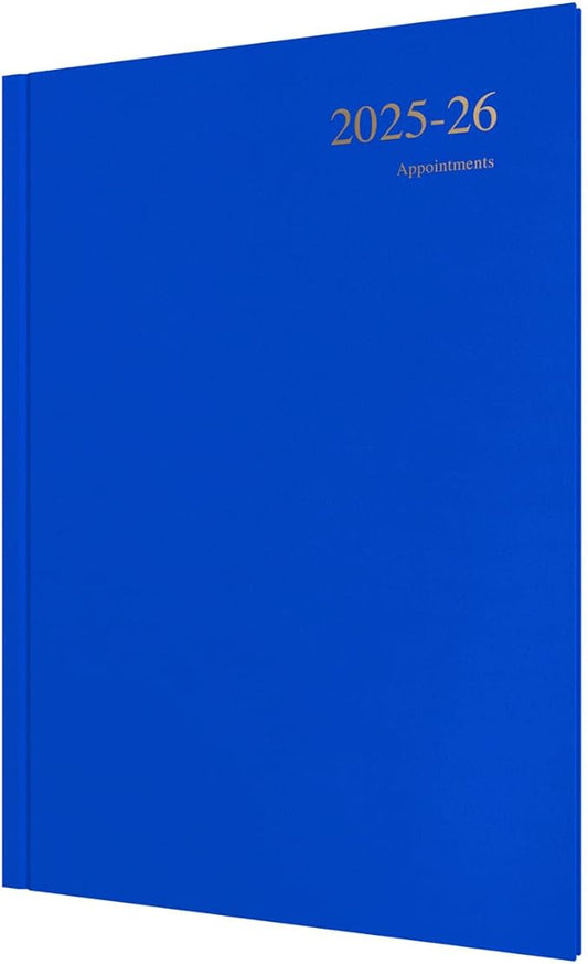 Collins 'Essentials' 12 Month Mid/Academic Year Planner, July 2025-July 2026 - ESSA43M.60-2526- Week-to-View Appointments Diary, A4 Hard Cover, Blue