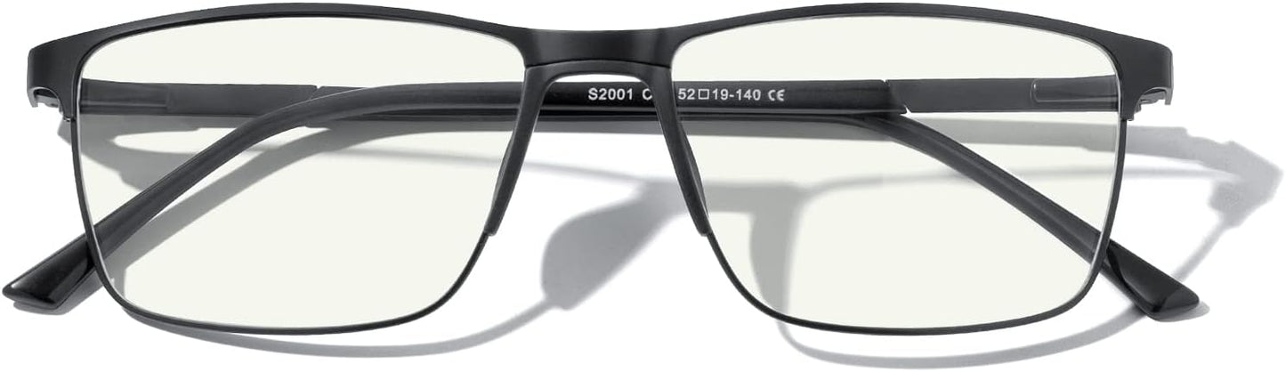 MERRY'S Fashion Blue Light Blocking Glasses - Reading Glasses Metal Frame Spring Hinge Readers for Men Eyeglasses