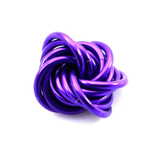 Möbii Fidget Ball (Solid Color): Quiet Mobius ADHD Anxiety Stim Stress Relief Toy Tool for Home Travel Office or Desk (Small, Full, Ultra Violet)
