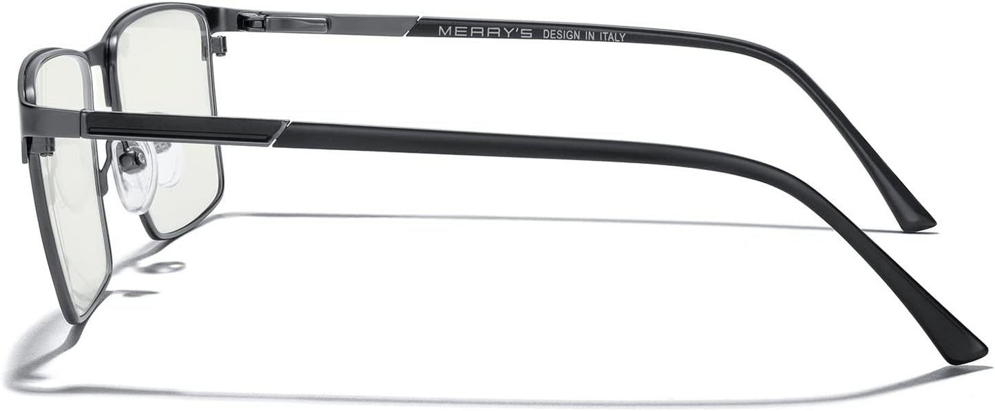 MERRY'S Men's Blue Light Blocking Glasses - Vintage Computer Reading Glasses for Men