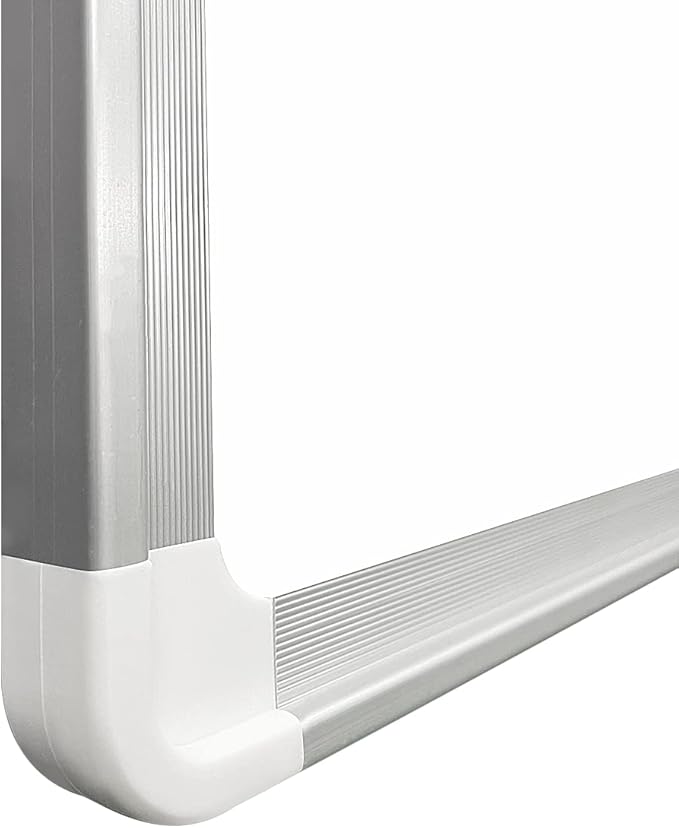 Whiteboard Set - White Board 15 x 12 in with 1 Dry Erase Eraser, 4 Dry Wipe Markers, 4 Magnets and 6 Magnetic Labels - Small Wall Hanging Reminder Magnetic Board for Home, Office, Cubicle and Desk