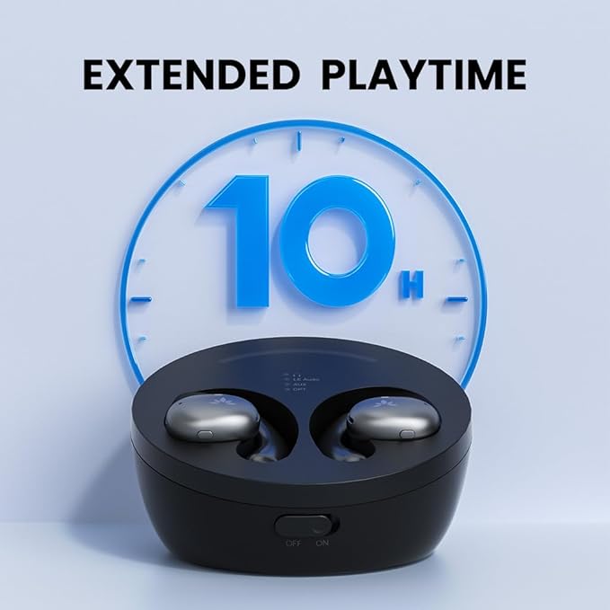 Avantree Medley Pebble - Wireless Earbuds for TV Listening, Clear Voice Open Ear Bluetooth 5.3 Headphones for Seniors & Hard of Hearing, with Transmitter and Charging Dock, 10hrs Play Time