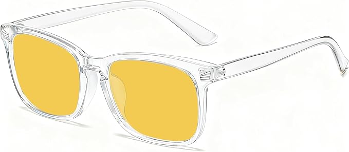 Blue Light Glasses for Woman Men | 99% Blue Light Blocking Glasses | Computer Glassess | Night Driving | Gaming | TV Phone Screen Reader Square Frame | Anti Eyestrain & UV Glare Protection