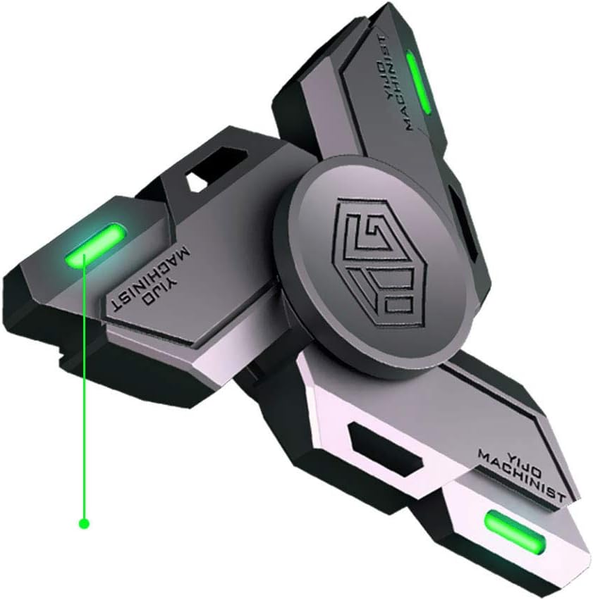 Fidget Spinners, Fidget Spinner Gifts for Adults, Stress Anxiety ADHD Relief Figets Toy, Metal Finger Hand Spinner Toy with Luminous Light, Spinner Absorb Solar Light Then Release in Dark