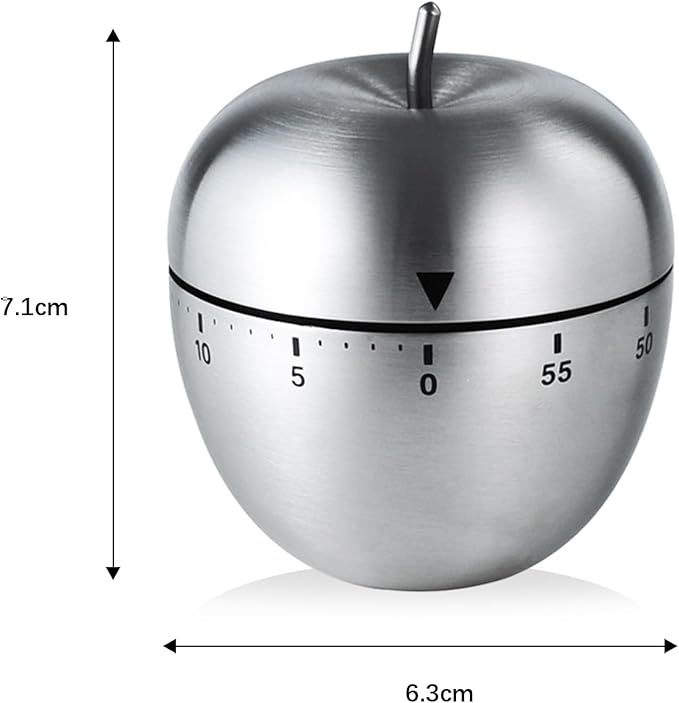 Mechanical Kitchen Timer, Cute Wind Up 60-Minute Manual Countdown for Kids, Classroom, Home, Study and Cooking