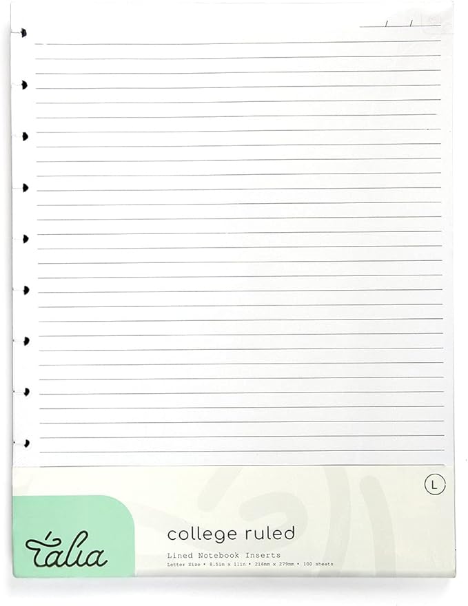 Talia Discbound Notebook Refills (yDeluxe Expansion Kit, Letter (8.5in x 11in))