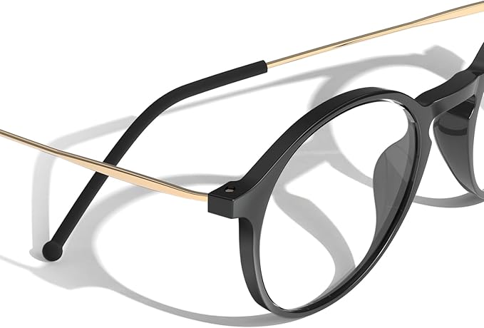 VISOONE Round Lightweight Blue Light Blocking Glasses Women Men Fashion Cute Thin Eyewear Niko