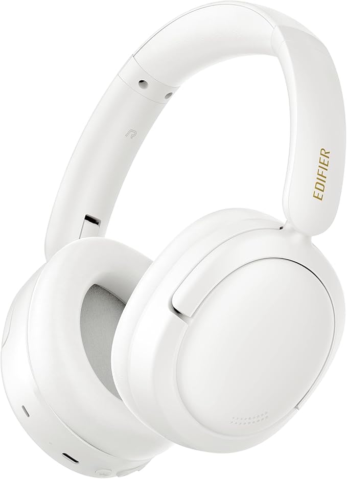 Edifier W800BT SE Wireless Over-Ear Bluetooth 5.4 Headphones - AI Call Noise Cancellation - 45H Playtime - Fast Charging - Dual Device- Game Mode - Foldable - White