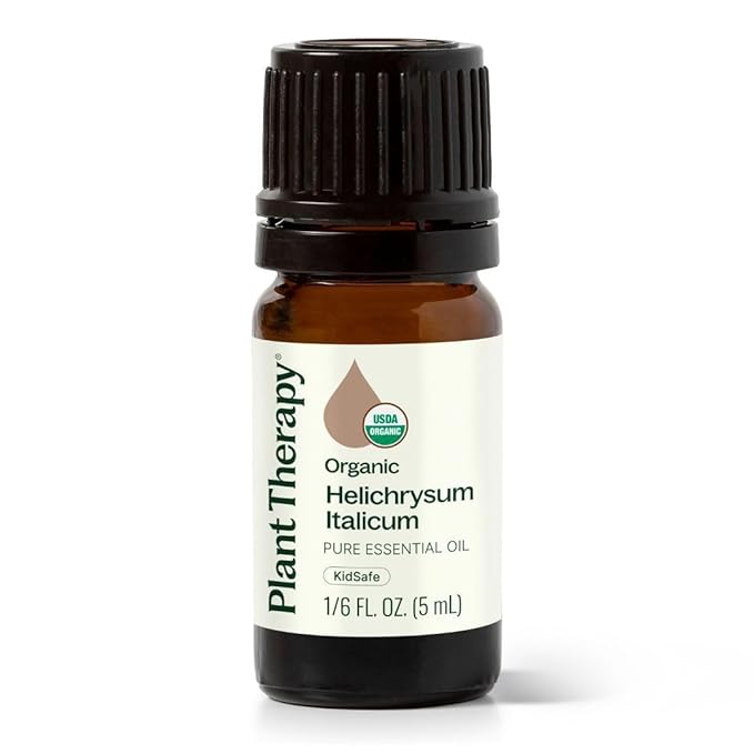 Plant Therapy Organic Helichrysum Italicum Essential Oil 100% Pure, USDA Certified Organic, Undiluted, Natural Aromatherapy, Therapeutic Grade 5 mL (1/6 oz)