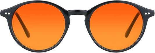 TIJN Blue Light Blocking Glasses Men Women Vintage Thick Round Rim Frame Eyeglasses