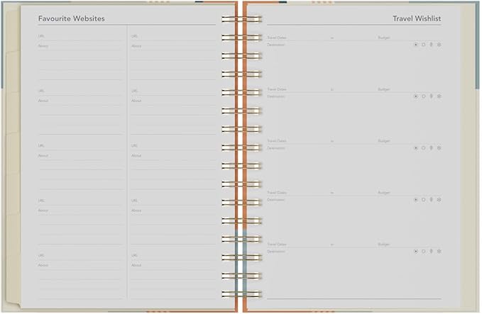 Collins 'Scandi' 14 Month Planner, July 2025-August 2026 Day-to-Page Diary, A5 Hard Cover, Geo Gray