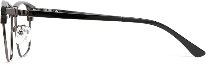 Cyxus Men Blue Light Blocking Glasses Half Rimless Computer Gaming Glasses Square Fashion Glasses 8133